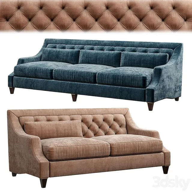 Sofa BAKER Max Tufted 3D Model Sofa BAKER Max Tufted 3D Model