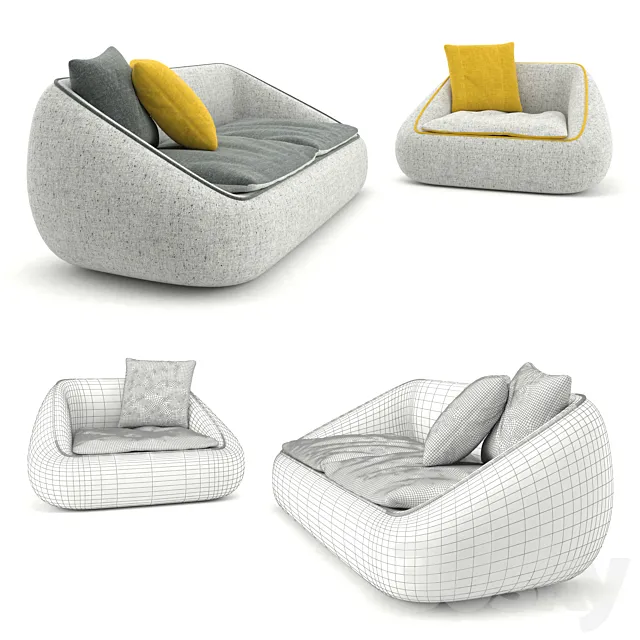 Sofa (Bamboo Sofa Bamboo Chair) Design by Alf DaFre. 3D Model Sofa (Bamboo Sofa Bamboo Chair) Design by Alf DaFre. 3D Model