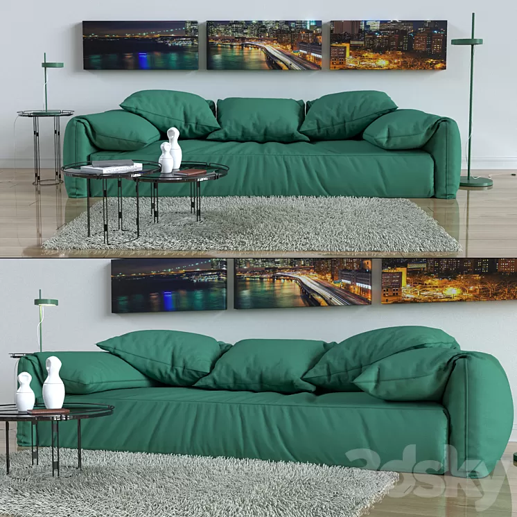 Sofa Baxter CASABLANCA 3D Model Sofa Baxter CASABLANCA 3D Model