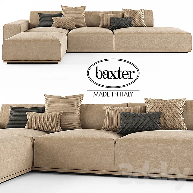 sofa baxter MONSIEUR MODULAR 3DModel sofa baxter MONSIEUR MODULAR 3DModel
