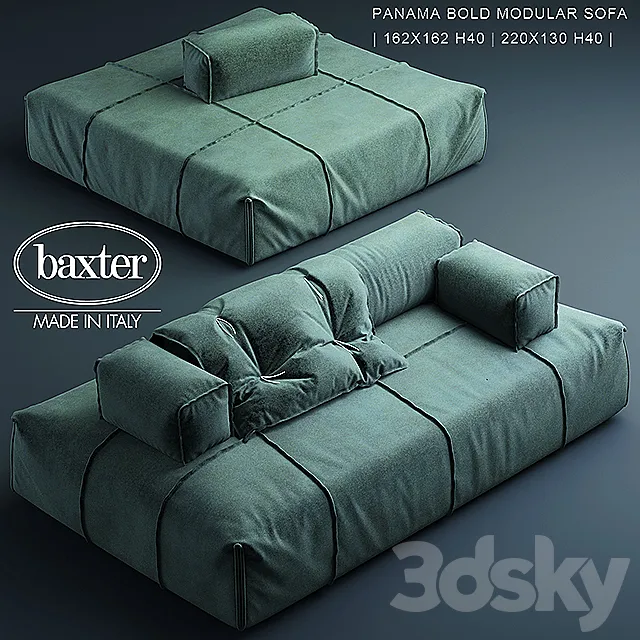 Sofa baxter PANAMA BOLD MODULAR SOFA 3DModel Sofa baxter PANAMA BOLD MODULAR SOFA 3DModel
