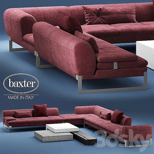 Sofa BAXTER VIKTOR Corner sectional leather sofa 3DModel Sofa BAXTER VIKTOR Corner sectional leather sofa 3DModel