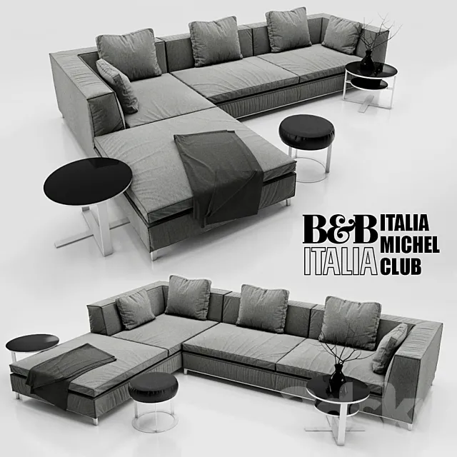 Sofa B&B ITALIA MICHEL 3DModel Sofa B&B ITALIA MICHEL 3DModel
