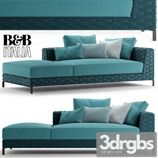 Sofa Bebitalia Ray Outdoor Natural 1 3D Model Download