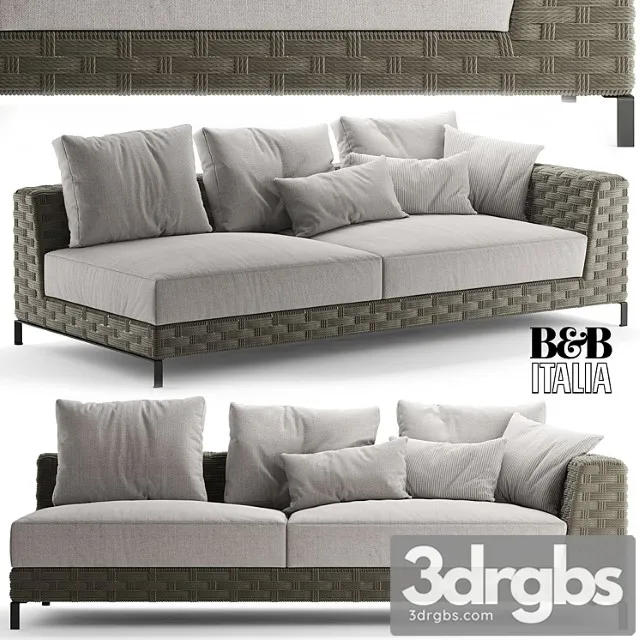Sofa bebitalia Ray Outdoor Natural 2 3D Model Download