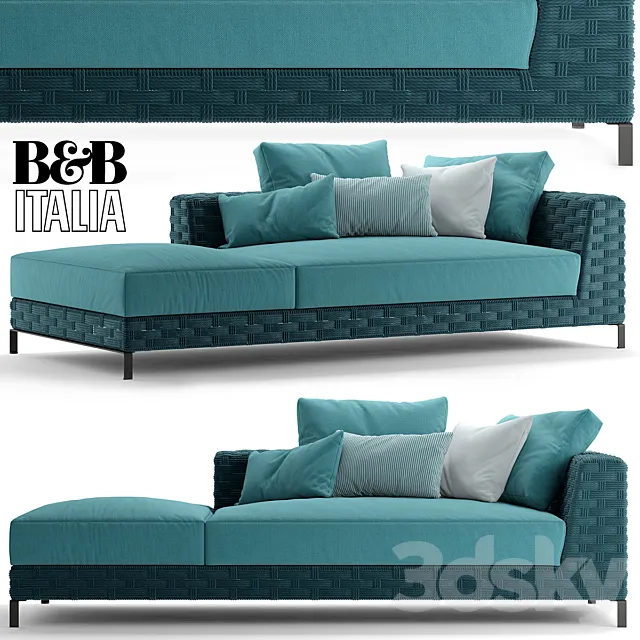 Sofa bebitalia Ray Outdoor Natural 3D Model Sofa bebitalia Ray Outdoor Natural 3D Model