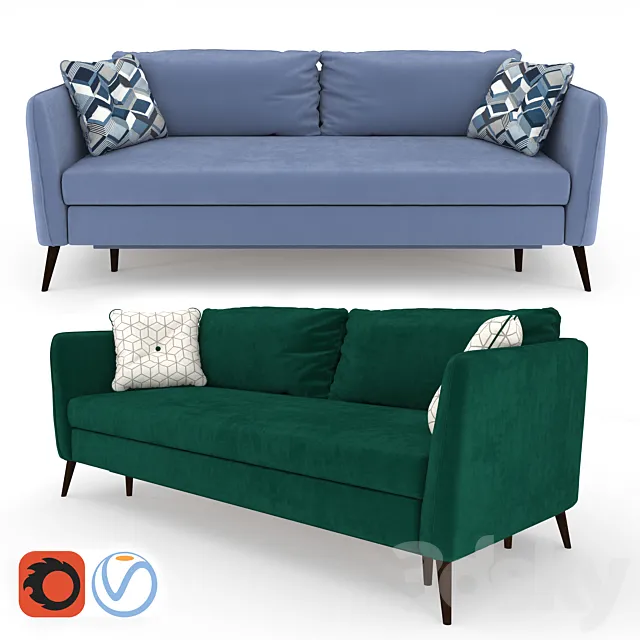 Sofa bed “Alicante”. Hoff 3D Model