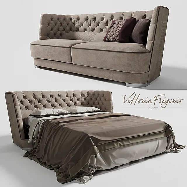 Sofa bed GORI Vittoria Frigerio by Frigerio Poltrone 3DModel Sofa bed GORI Vittoria Frigerio by Frigerio Poltrone 3DModel