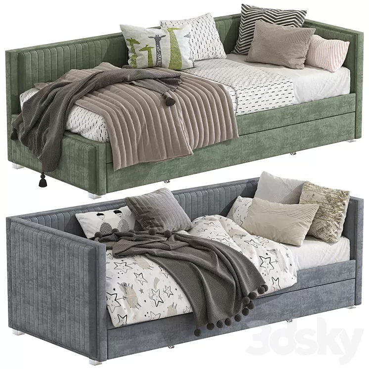 Sofa bed Hawthorne Daybed with Trundle 237 3D Model Free Download Sofa bed Hawthorne Daybed with Trundle 237 3D Model Free Download