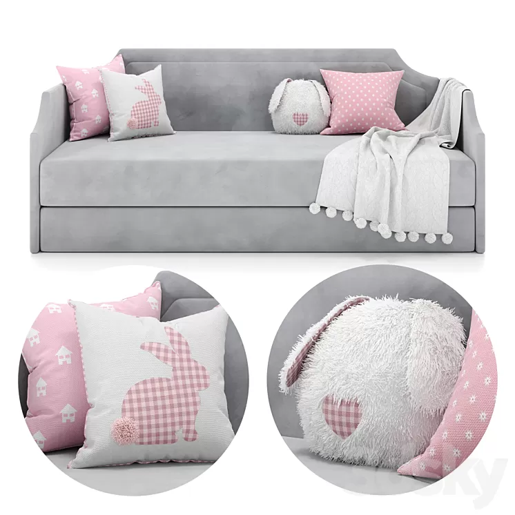 Sofa bed Hoff Fly for children 3D Model Free Download