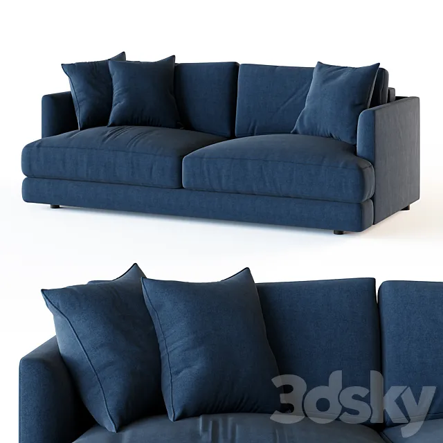 Sofa bed Ibiza blue 3D Model Sofa bed Ibiza blue 3D Model