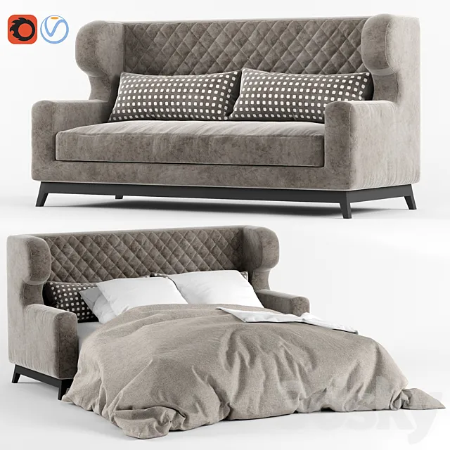 Sofa bed Milano Morgan 3D Model
