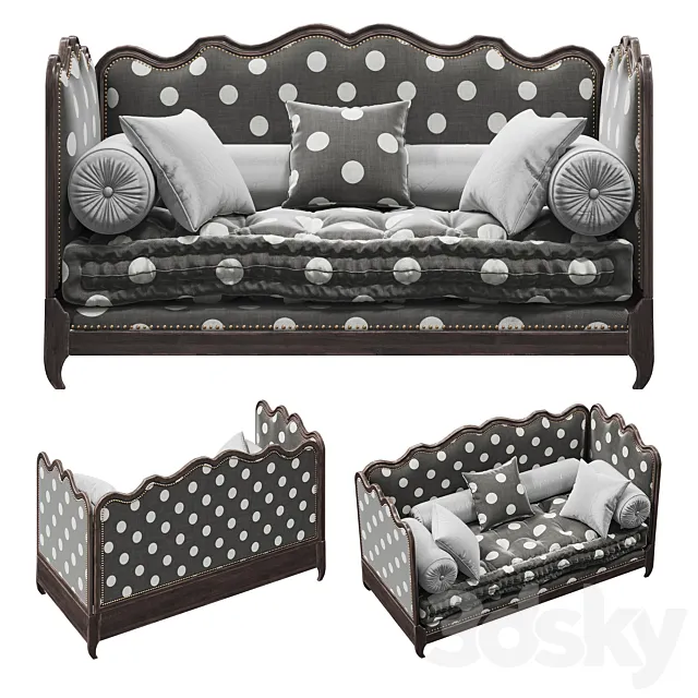 Sofa bed Sevigne day bed by Moissonnier 3DModel Sofa bed Sevigne day bed by Moissonnier 3DModel
