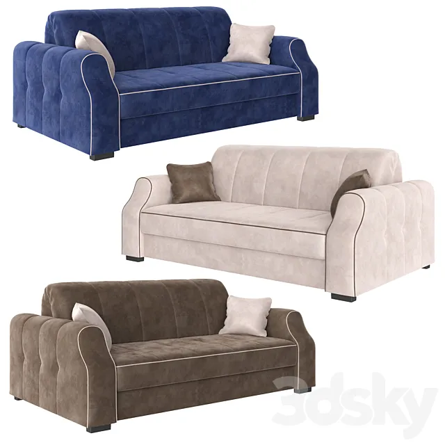 Sofa bed toulouse 3D Model