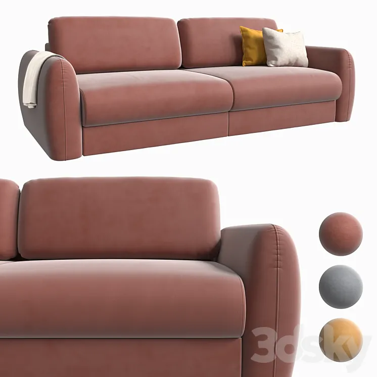 Sofa Biani Velvet Terra 3D Model Free Download