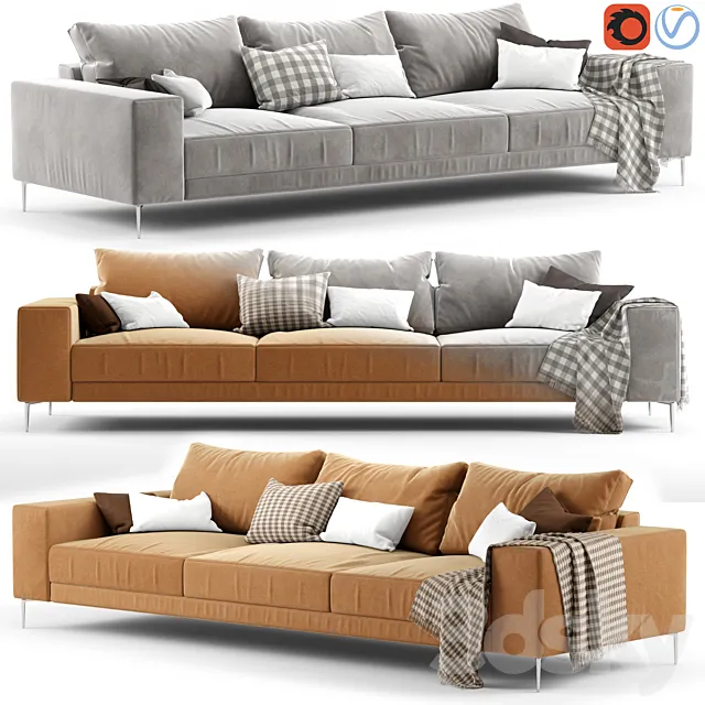 Sofa Biba Salotti NICK 3D Model