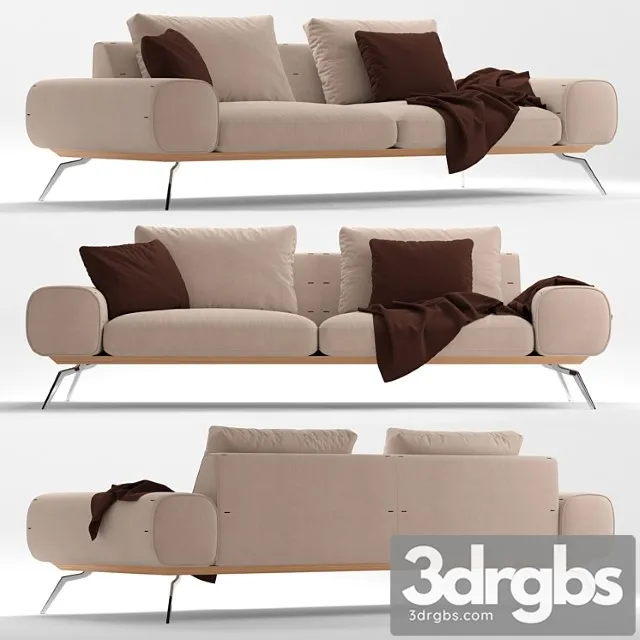 Sofa blanche linda 2 3D Model Download