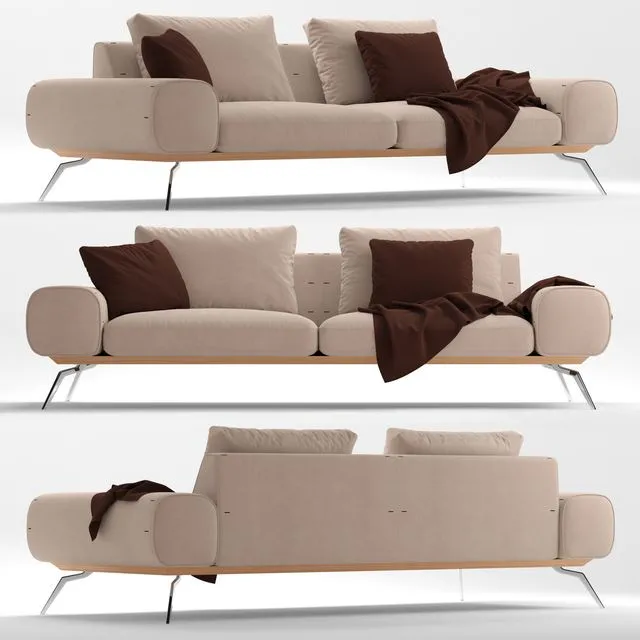 Sofa Blanche Linda 3D Model Sofa Blanche Linda 3D Model