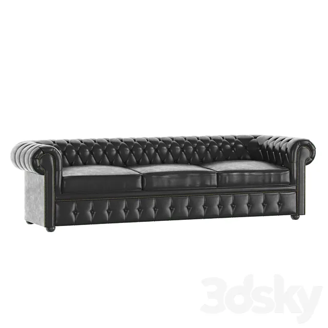 Sofa Bonjur Abajur Sofa Black 3DModel