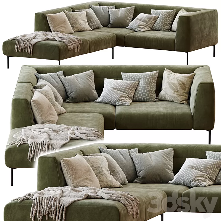 Sofa BOTERO Zanotta 3D Model Sofa BOTERO Zanotta 3D Model