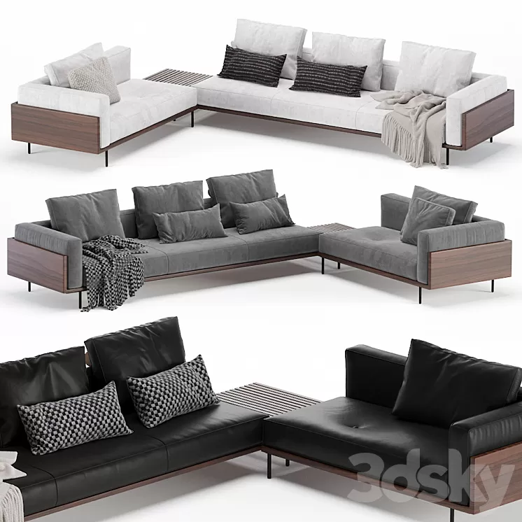 Sofa brasilia minotti 3D Model Free Download