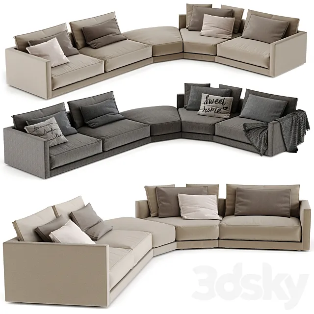 Sofa Bristol Poliform 6 3DModel Sofa Bristol Poliform 6 3DModel