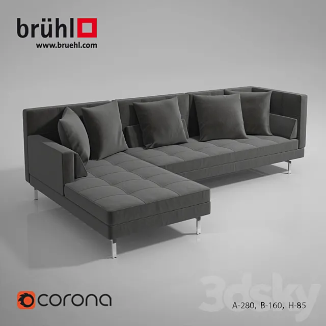 Sofa Bruhl Amber 3DModel Sofa Bruhl Amber 3DModel