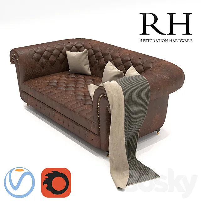 Sofa Cambridge from Restoration Hardware 3DModel Sofa Cambridge from Restoration Hardware 3DModel