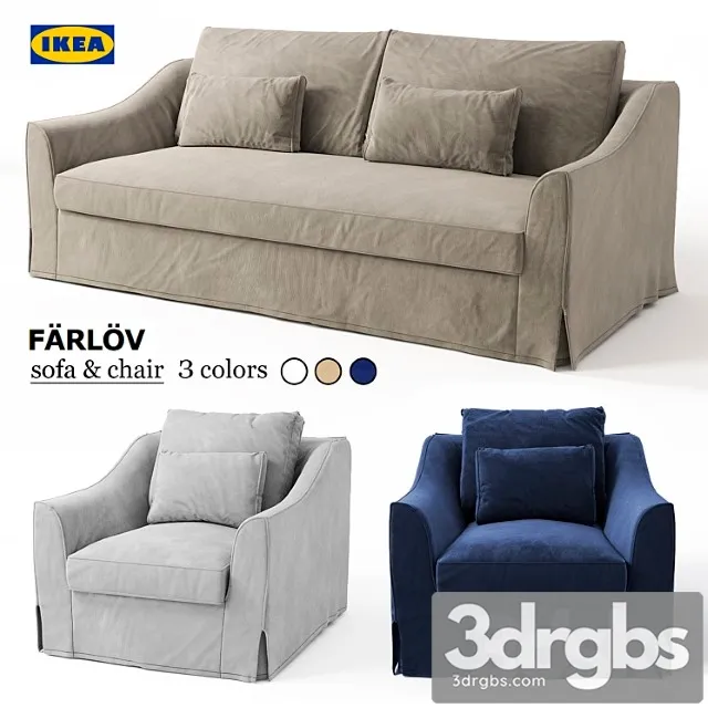 Sofa Chair Ikea Farlov 3D Model Download