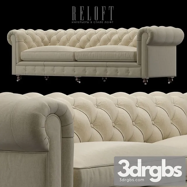 Sofa chesterfield kingston 56860561 blsa 2 3D Model Download