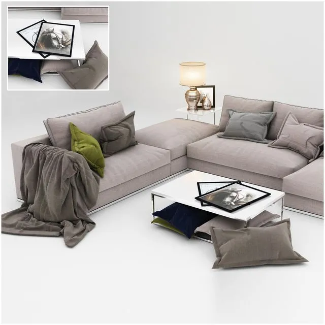 Sofa collection 09 3D Model