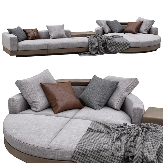 Sofa connery by minotti 3D Model Sofa connery by minotti 3D Model