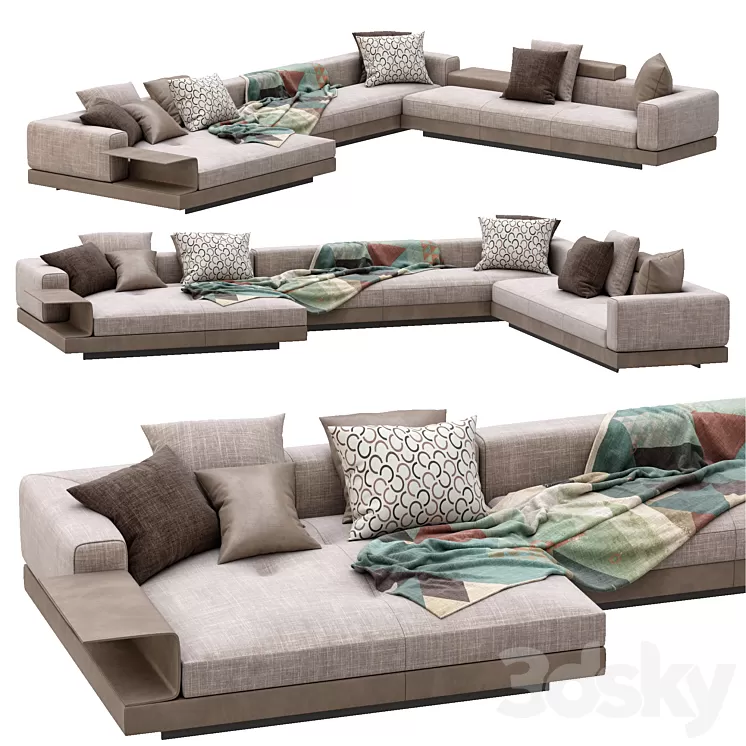 Sofa connery by minotti 3D Model Sofa connery by minotti 3D Model