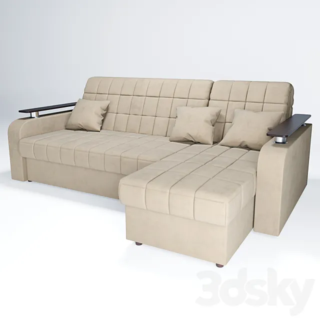 Sofa Corner Accordion Karina 044 3D Model Sofa Corner Accordion Karina 044 3D Model