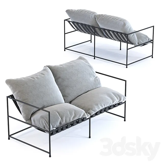 Sofa Cornwall 2-Seater 3D Model