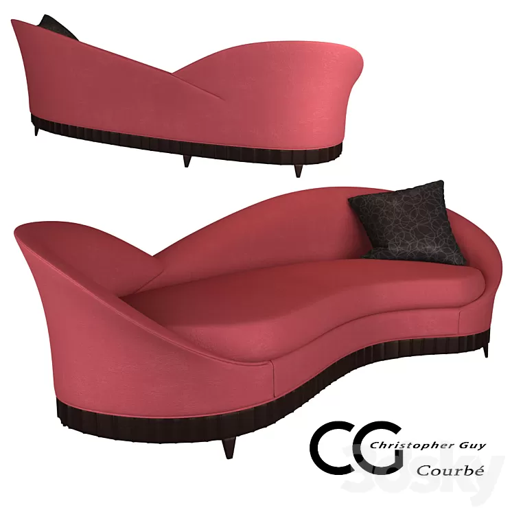 Sofa Courbe Christopher Guy 3D Model