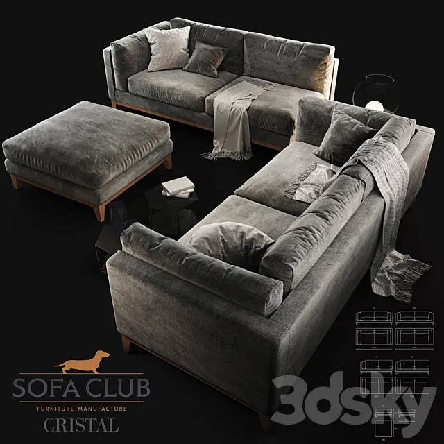 Sofa Cristal Sofa Club 3DModel Sofa Cristal Sofa Club 3DModel