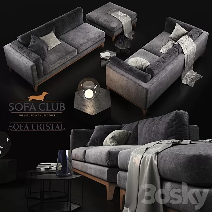 Sofa Cristal Sofa Club modular 3D Model