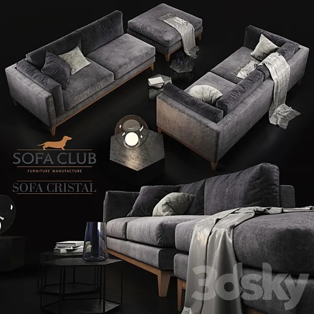 Sofa Cristal Sofa Club modular 3DModel Sofa Cristal Sofa Club modular 3DModel