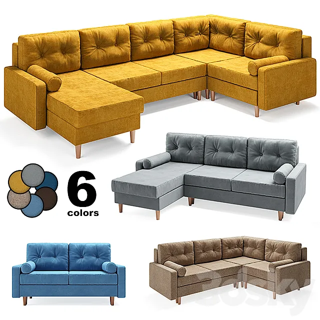 Sofa Deans Modular 3D Model