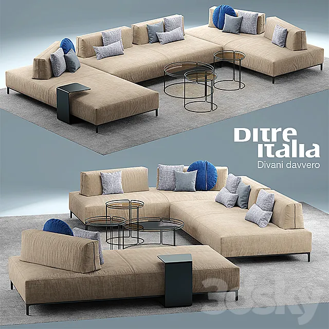 Sofa ditre italia Sanders 3DModel Sofa ditre italia Sanders 3DModel