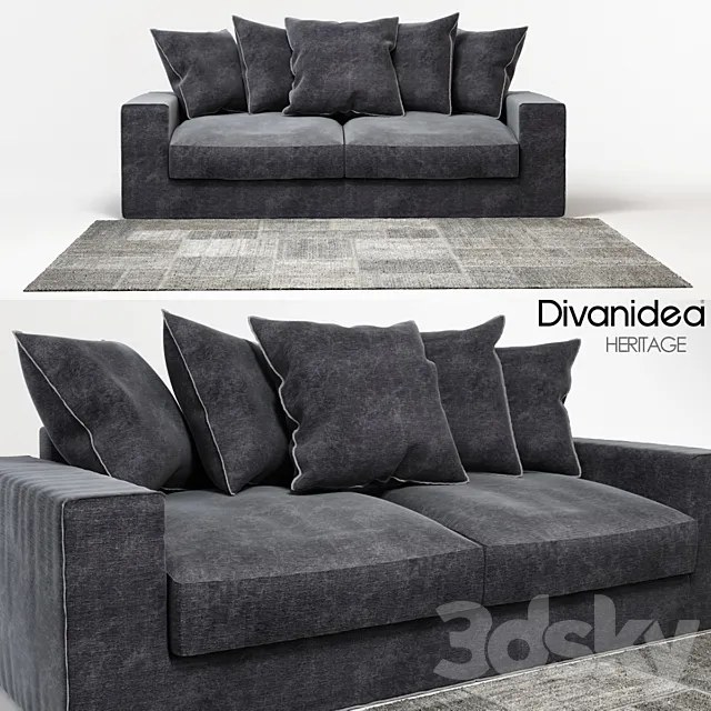Sofa Divanidea HERITAGE 3D Model Sofa Divanidea HERITAGE 3D Model