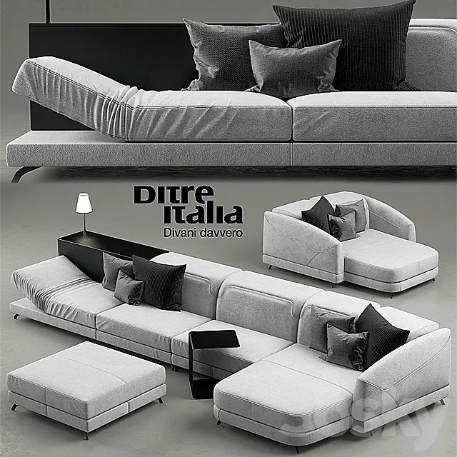 Sofa Dunn pelle ditre italia 3DModel Sofa Dunn pelle ditre italia 3DModel
