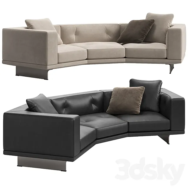 Sofa Dylan Small by Minotti 3D Model