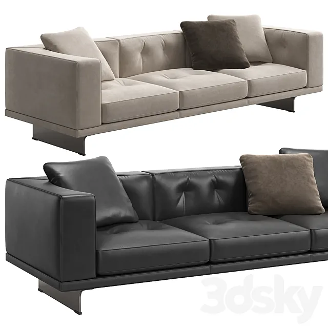 Sofa Dylan Small by Minotti 3D Model