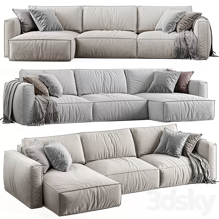 Sofa Ebi -2 corner | Corner Loft sofa 3D Model Free Download
