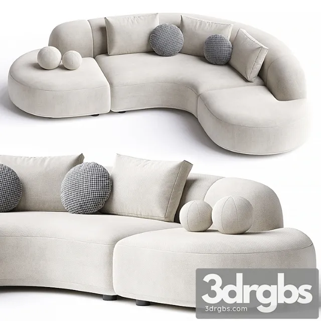 Sofa Eichholtz Sofa Bjorn Boucle Sand 3D Model Download