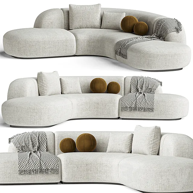 Sofa Eichholtz Sofa Bjorn Boucle Sand 3D Model