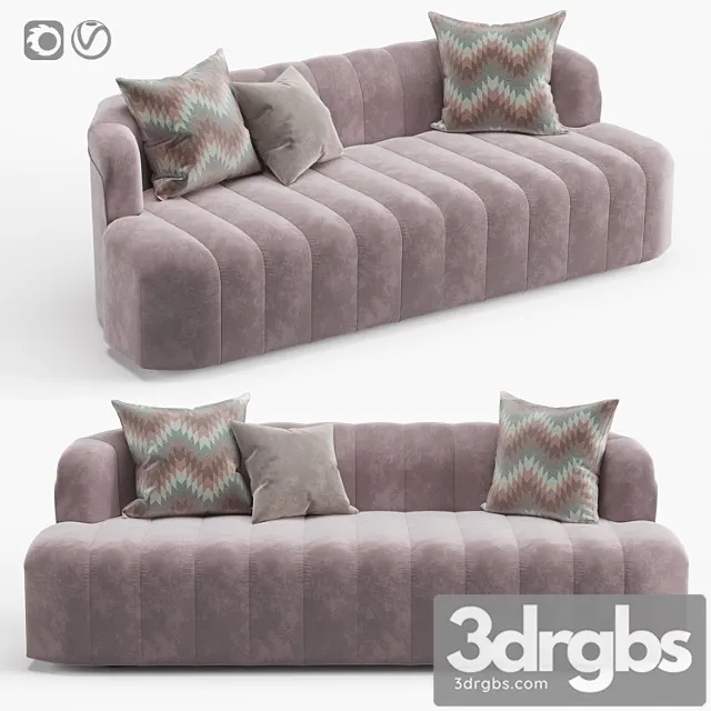 Sofa elegant shell 2 3D Model Download