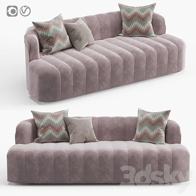 Sofa Elegant Shell 3D Model